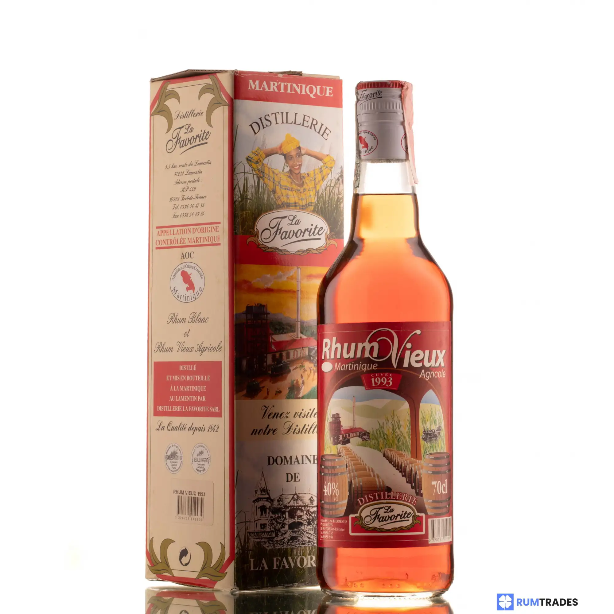 Bottle of La Favorite Rhum Vieux Agricole Cuvée 1993